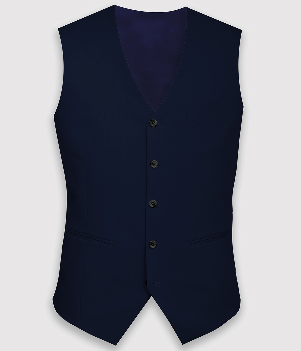 Marine Blue Cotton Vest-1