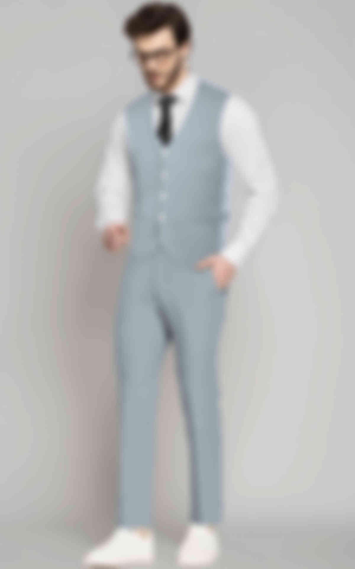 Bluish Grey Cotton Vest image