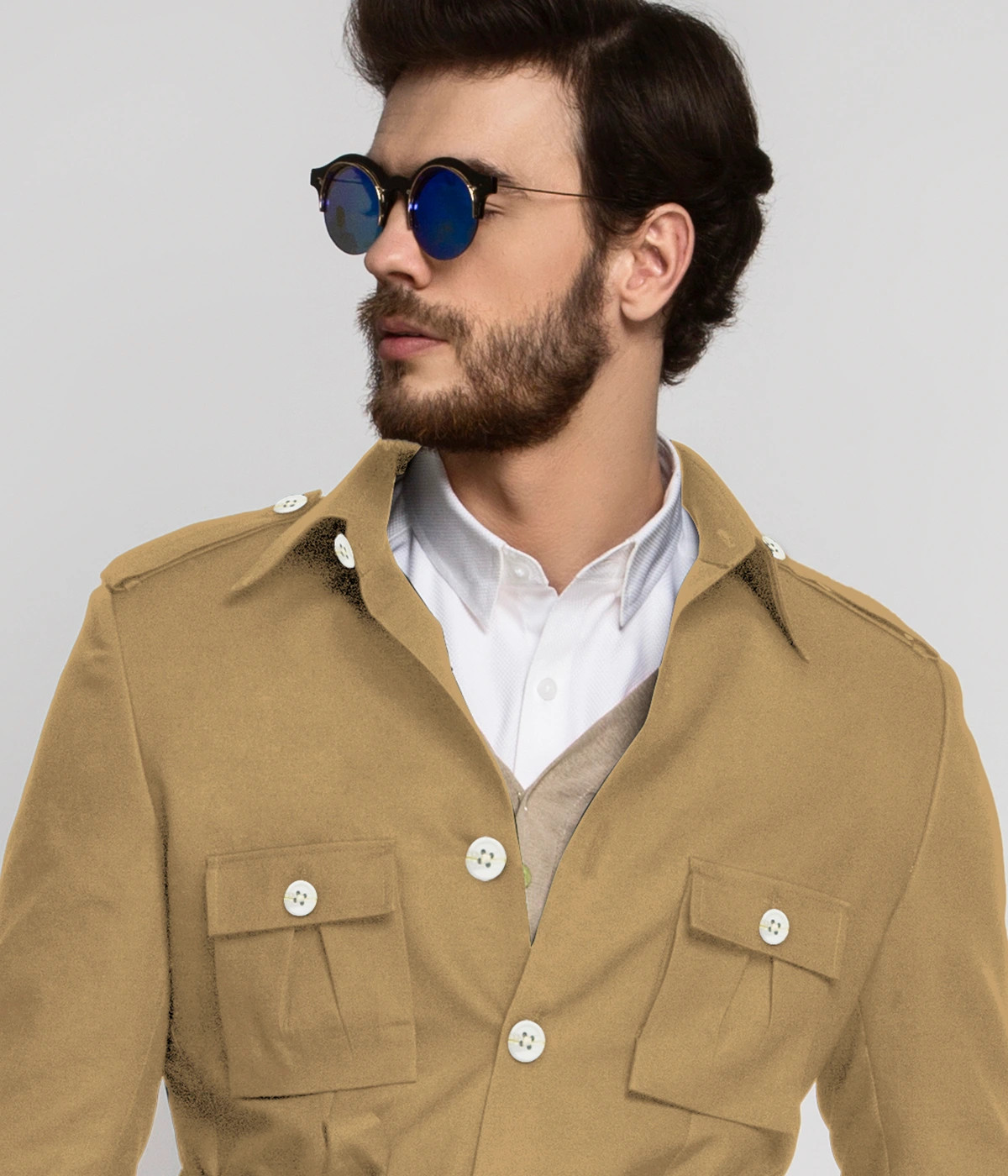 British Khaki Military Suit-1