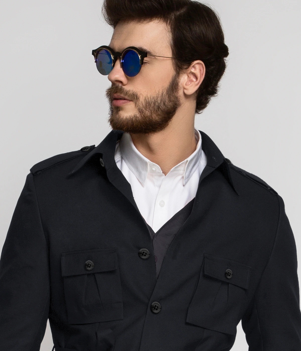 Prussian Blue Military Suit-1