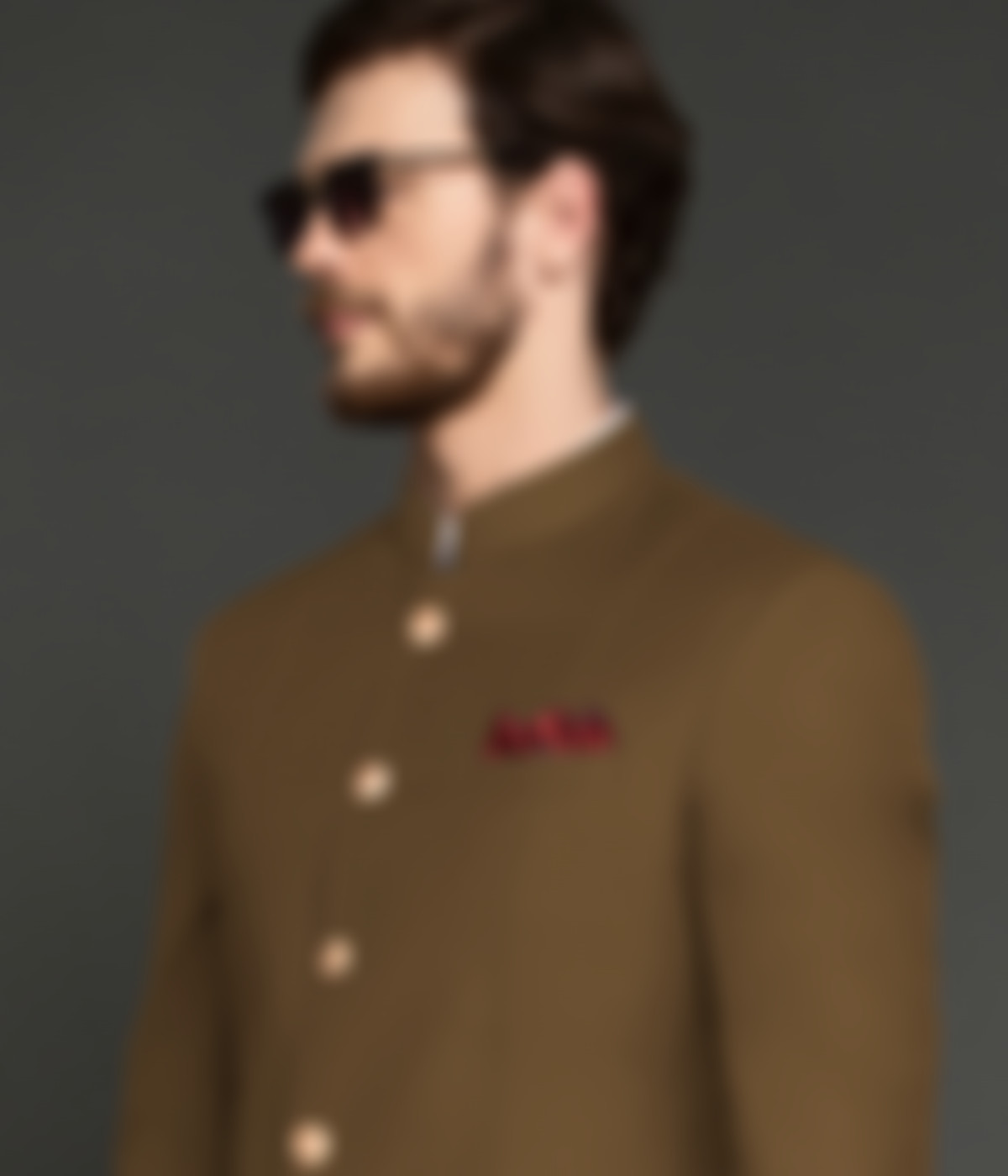 Earthy Country Brown Wool Jodhpuri Suit-1
