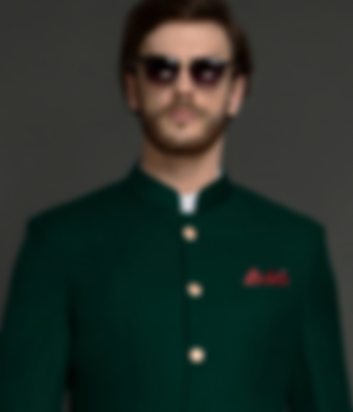 Alaska Pine Green Wool Jodhpuri Suit-1