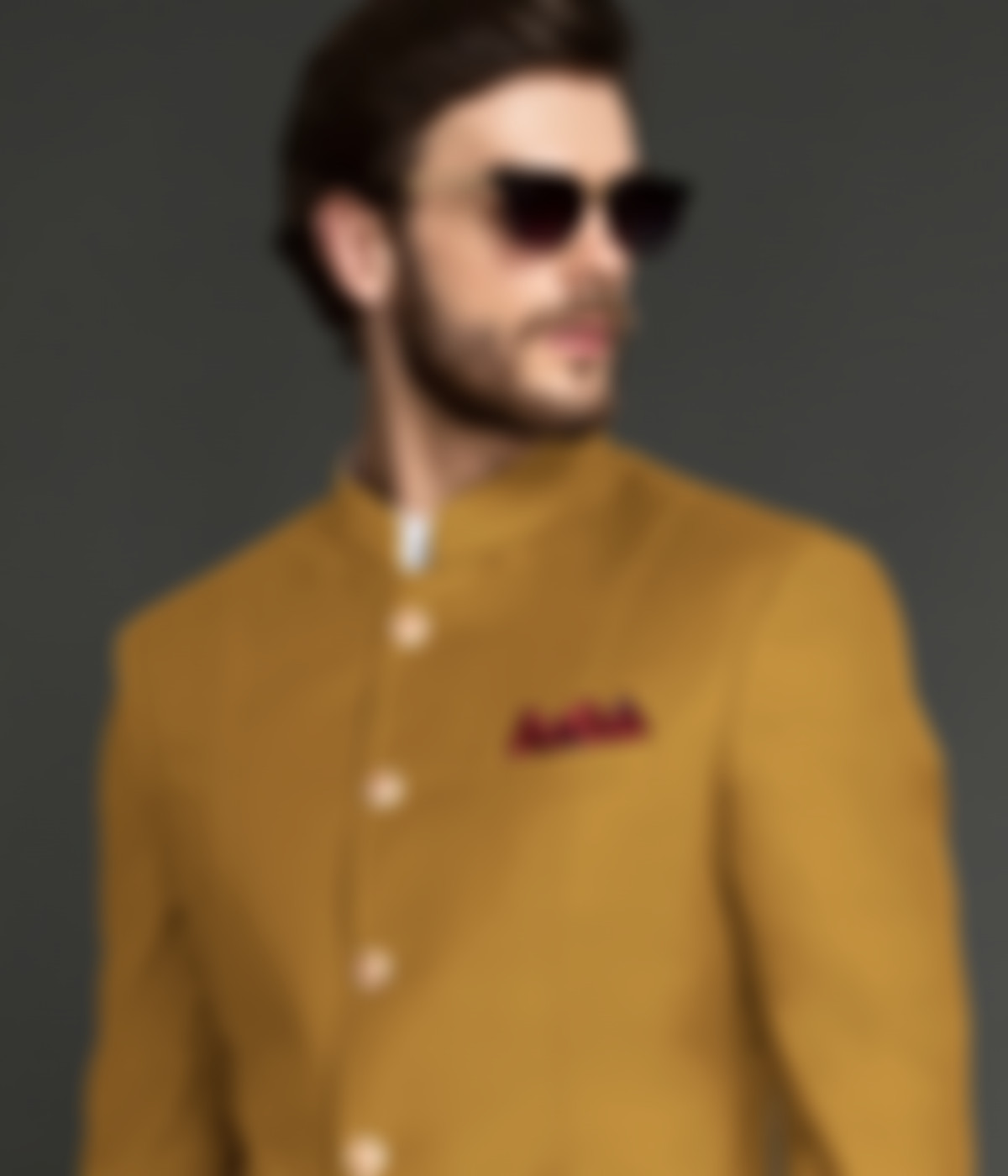 Amarillo Mustard Wool Jodhpuri Suit-1