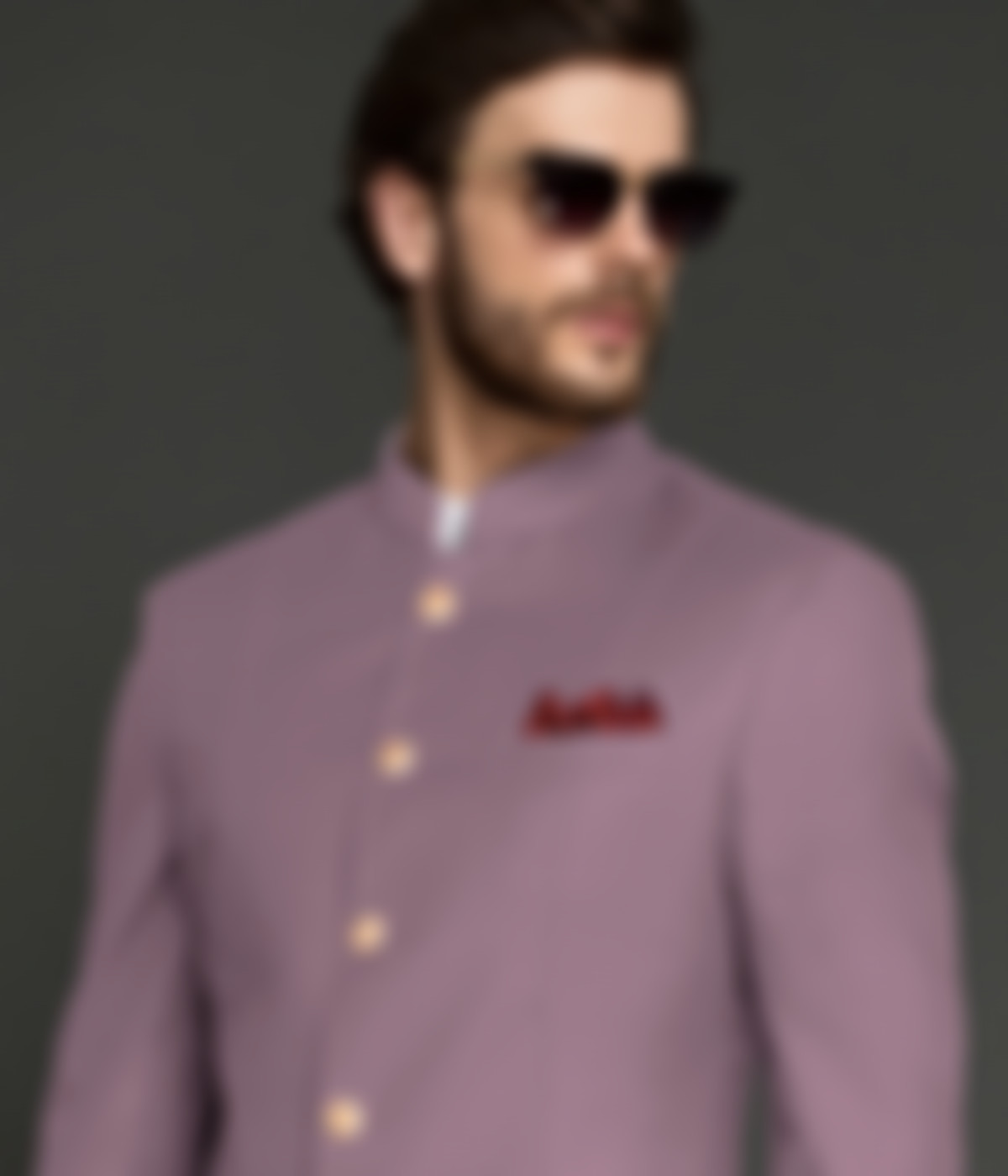 Mauve Purple Wool Jodhpuri Suit-1