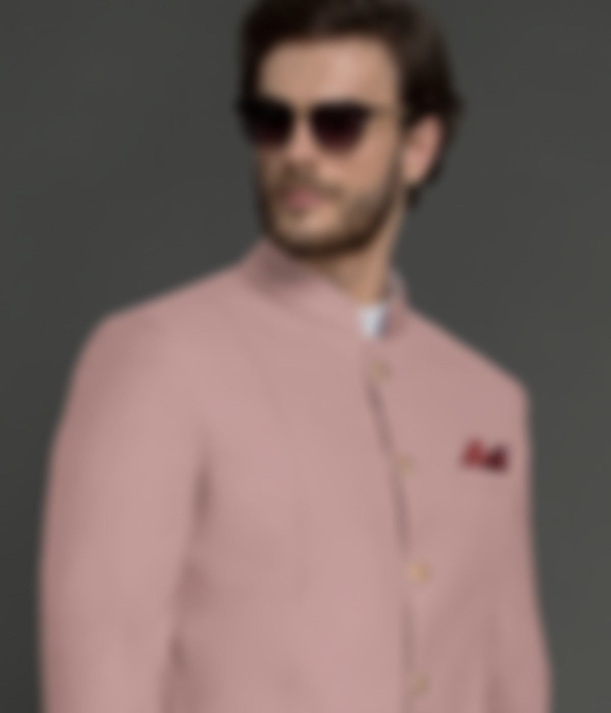 Pastel Rose Pink Wool Jodhpuri Suit-1