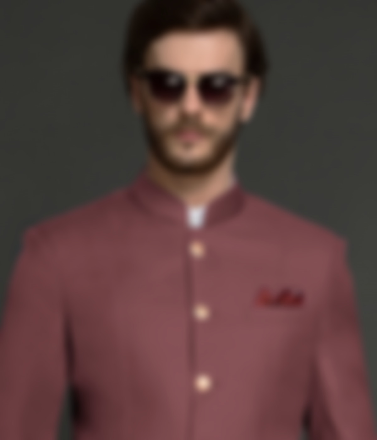 Portland Dusty Rose Wool Jodhpuri Suit-1