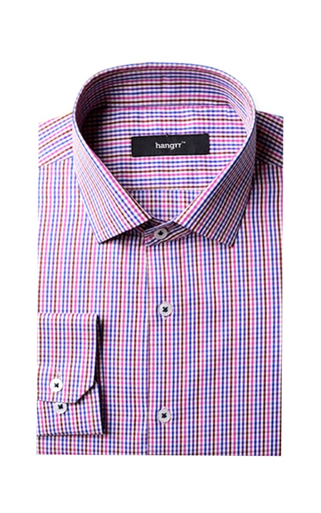 Blue & White Microcheck Shirt