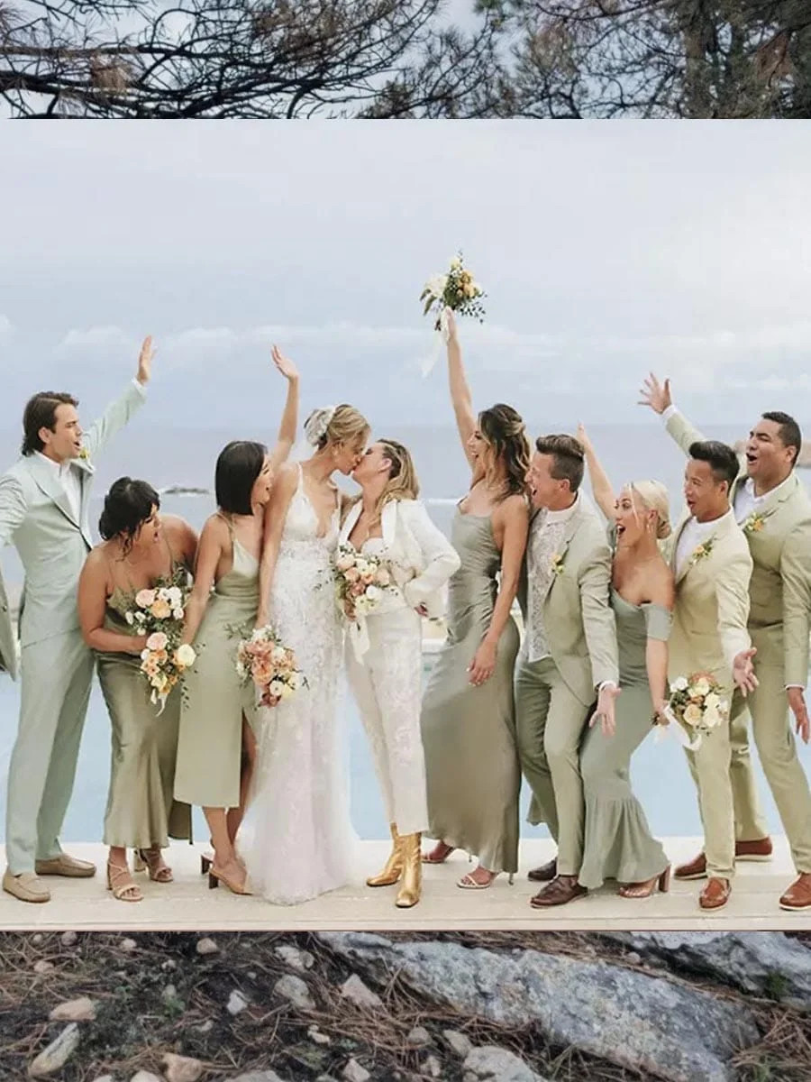 sage green suit